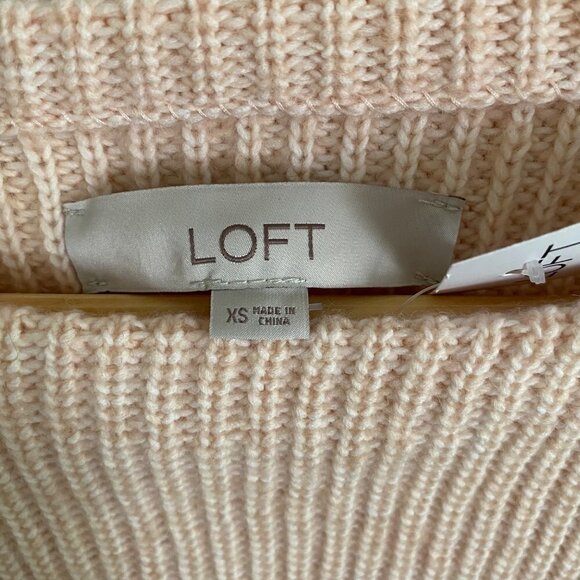Loft Women's Knit Sweater Boat Neck Long Sleeve Pullover XS New With Tags Cream - Picture 3 of 12